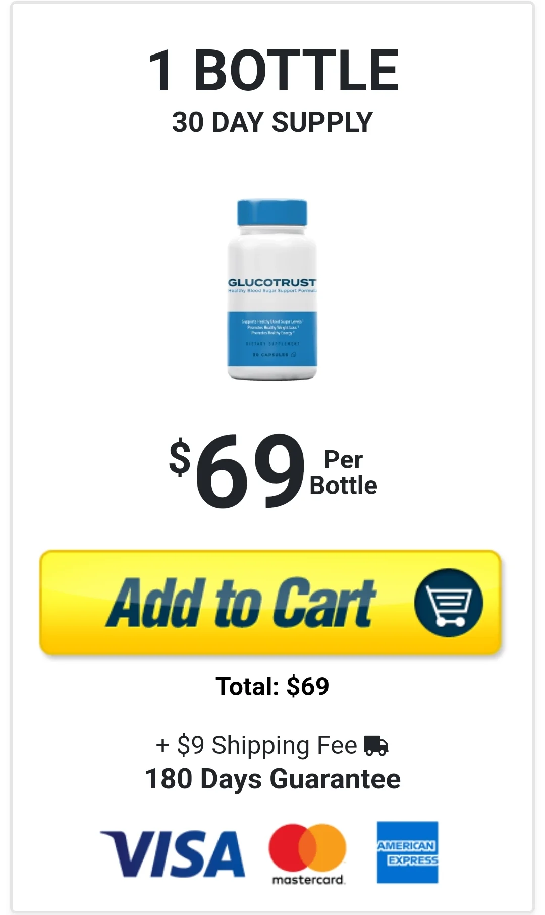 GlucoTrust™ 1 bottle pricing